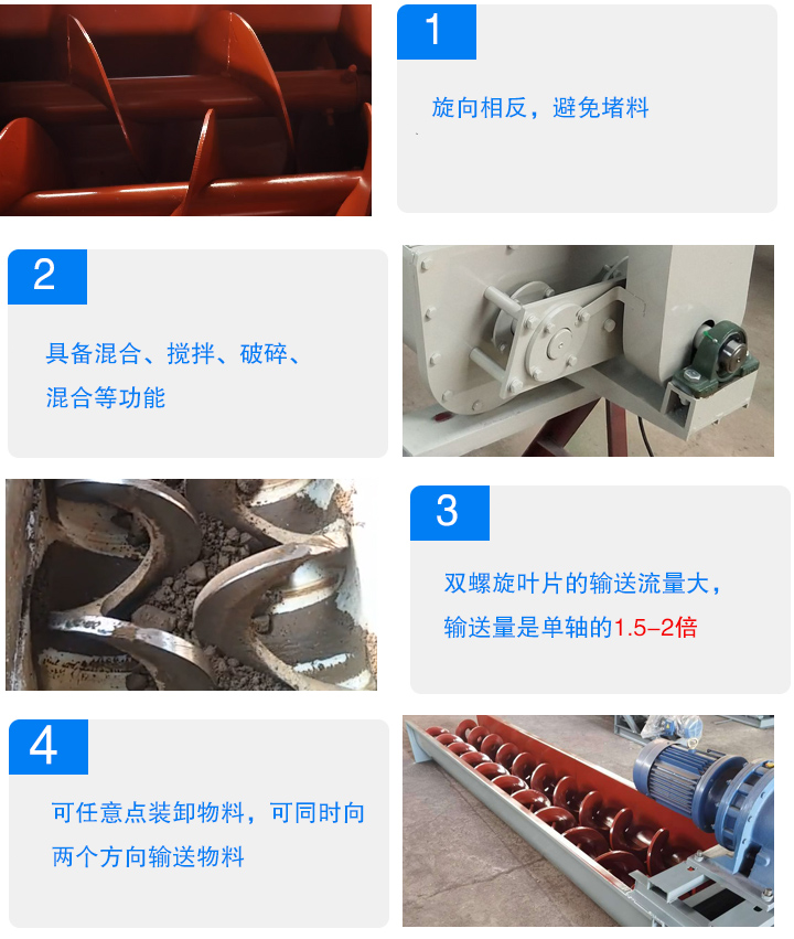 雙軸螺旋輸送機(jī)特點(diǎn)