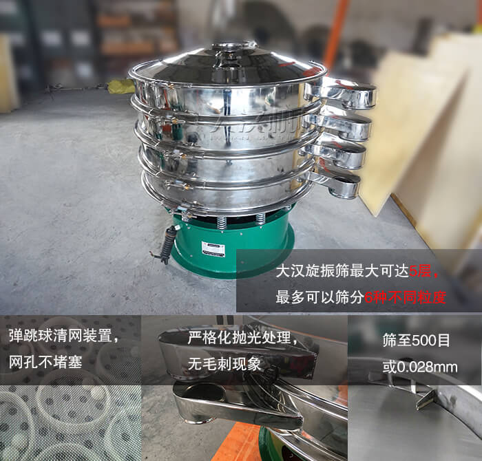 旋振篩篩分精度高